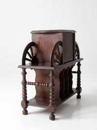 antique humidor smoking stand