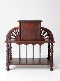antique humidor smoking stand