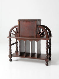 antique humidor smoking stand