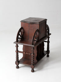 antique humidor smoking stand