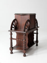 antique humidor smoking stand