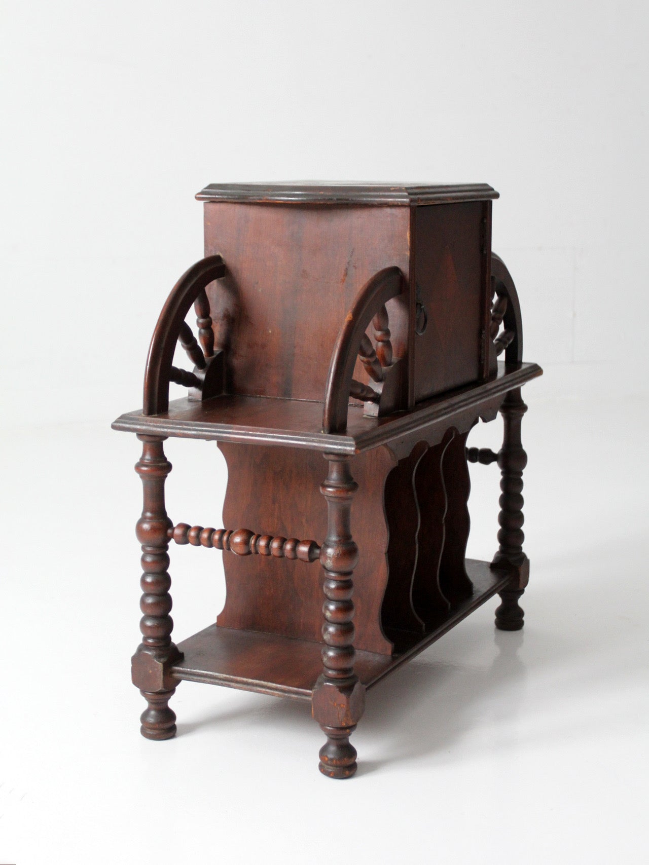 antique humidor smoking stand
