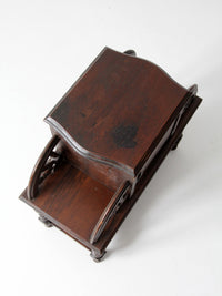 antique humidor smoking stand