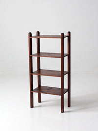 antique wood etagere shelf