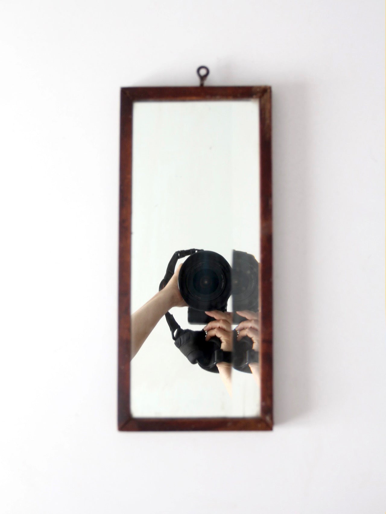 antique primitive double reflection mirror