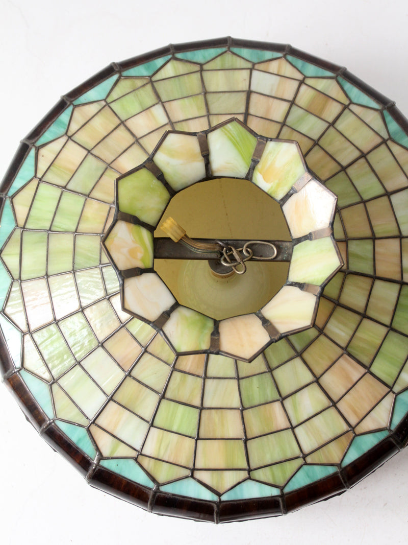 antique glass chandelier pair