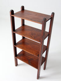 antique wood etagere shelf