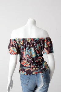 vintage late 90s stretch floral top