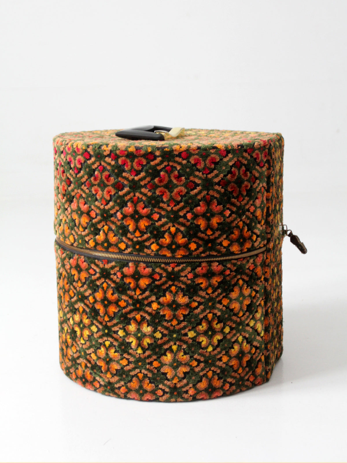 1960s Carry-All by Munro cut velvet jacquard wig case