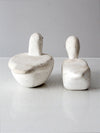 vintage handmade duck decoys pair