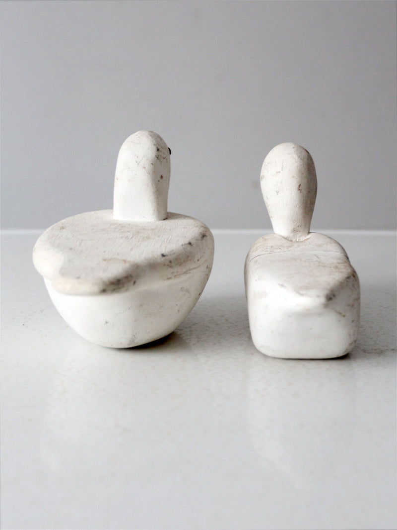 vintage handmade duck decoys pair
