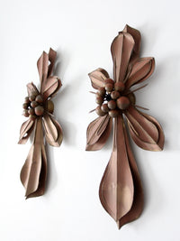 Global Views fleur di lis wall sconces pair