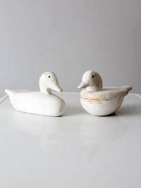vintage handmade duck decoys pair