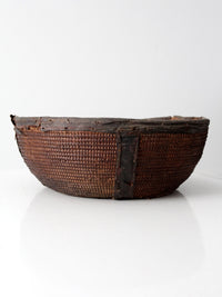 vintage West African woven bowl