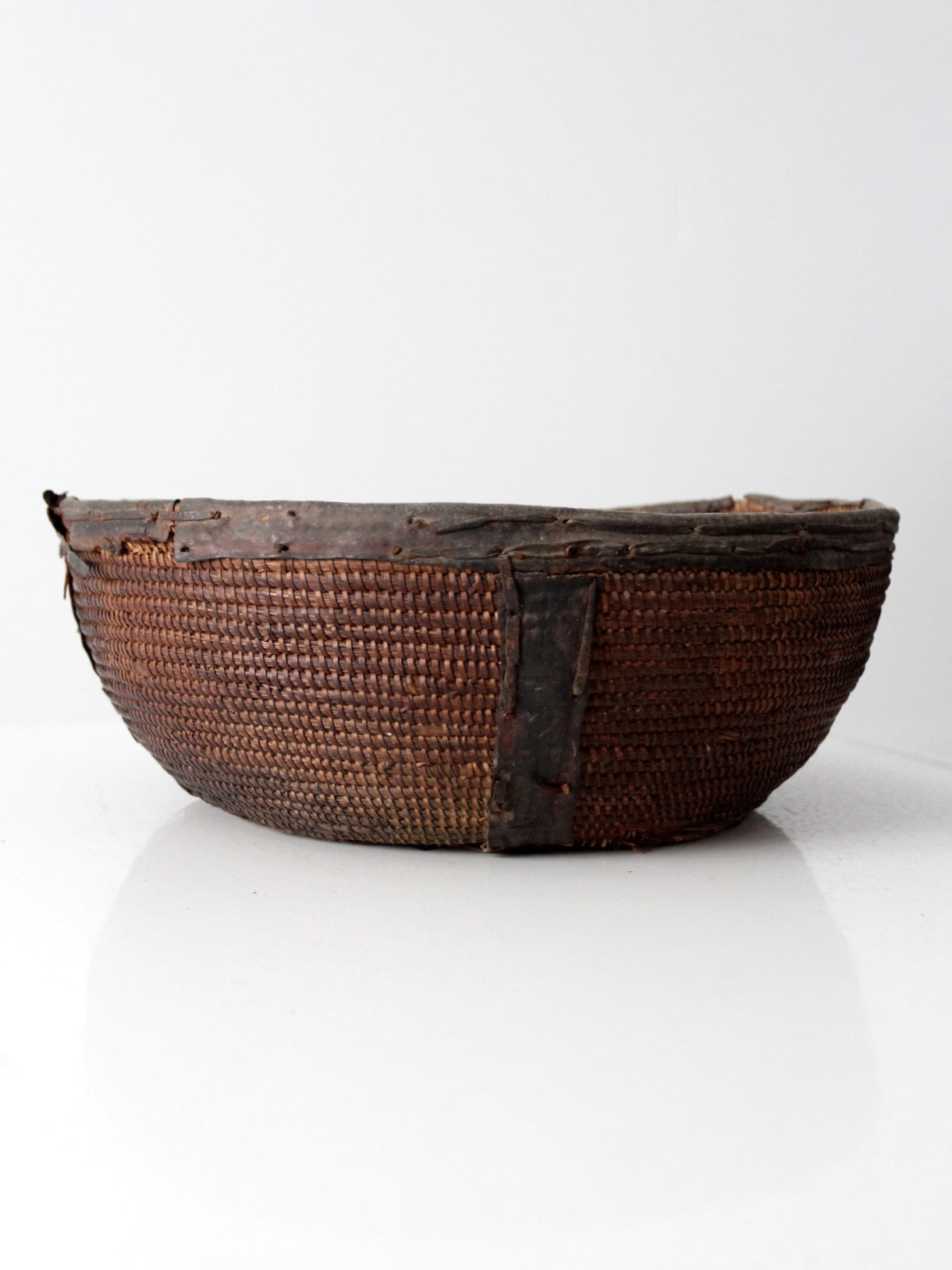 vintage West African woven bowl