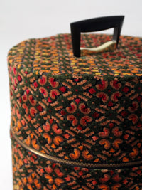 1960s Carry-All by Munro cut velvet jacquard wig case