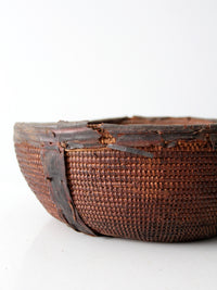 vintage West African woven bowl