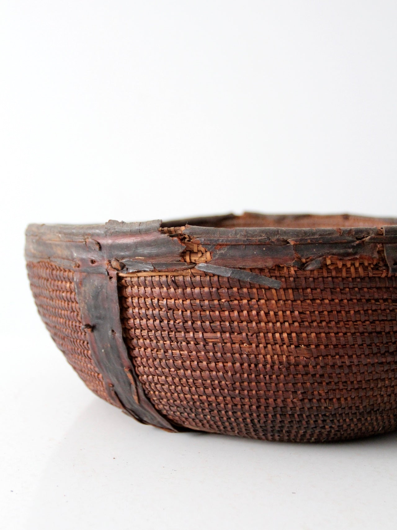 vintage West African woven bowl