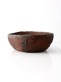 vintage West African woven bowl