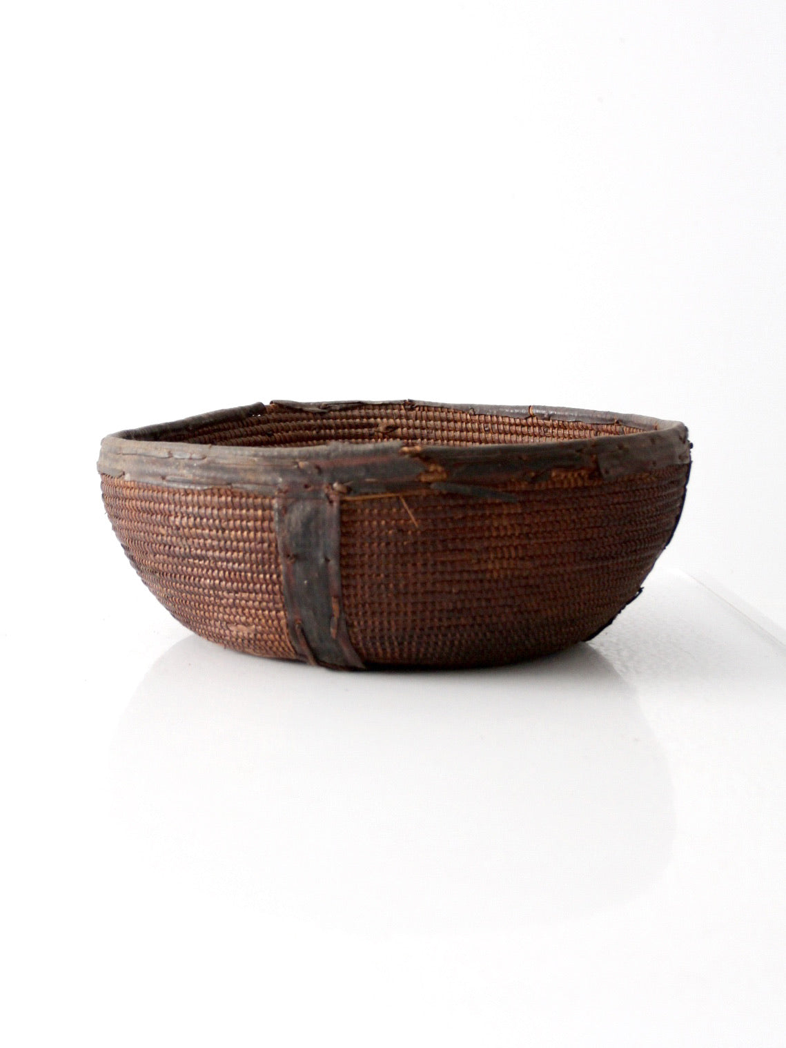 vintage West African woven bowl