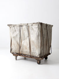 vintage industrial laundry cart