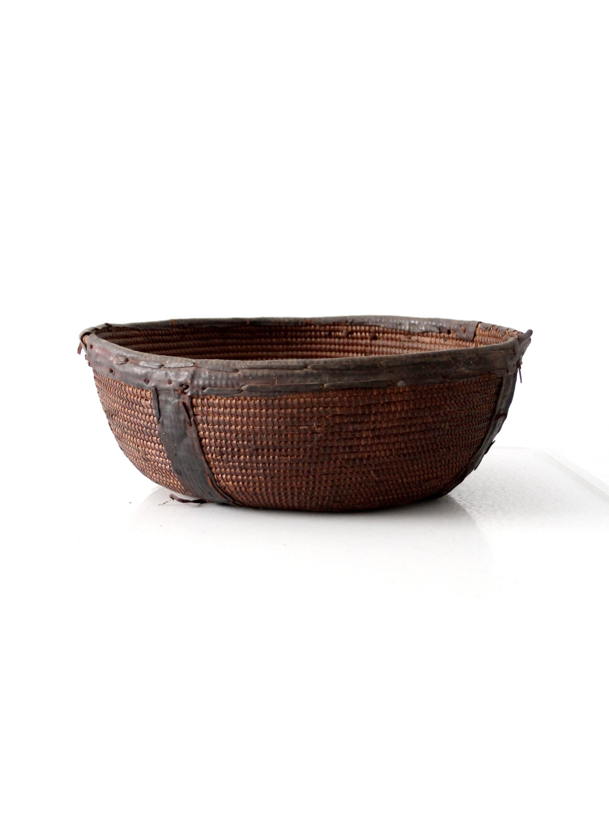 vintage West African woven bowl