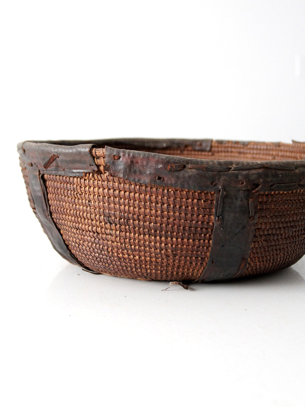 vintage West African woven bowl