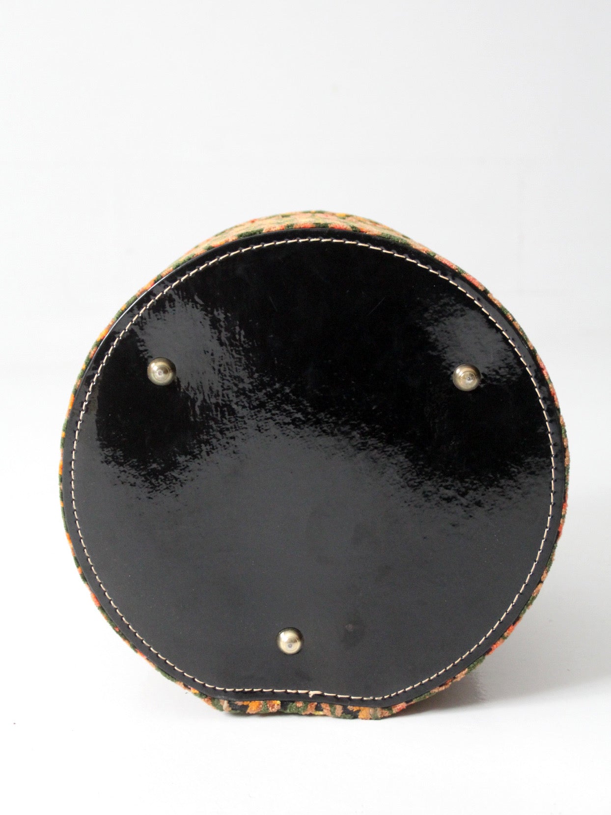1960s Carry-All by Munro cut velvet jacquard wig case