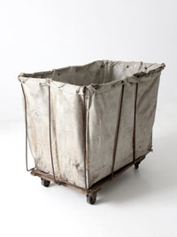 vintage industrial laundry cart