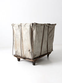 vintage industrial laundry cart