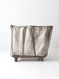 vintage industrial laundry cart