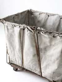 vintage industrial laundry cart
