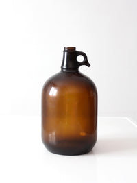 mid-century one-gallon amber glass jug