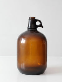 mid-century one-gallon amber glass jug
