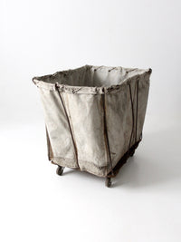 vintage industrial laundry cart