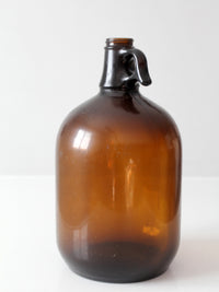mid-century one-gallon amber glass jug