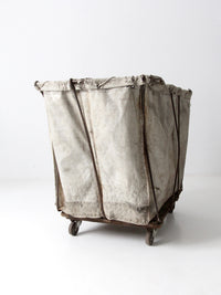 vintage industrial laundry cart