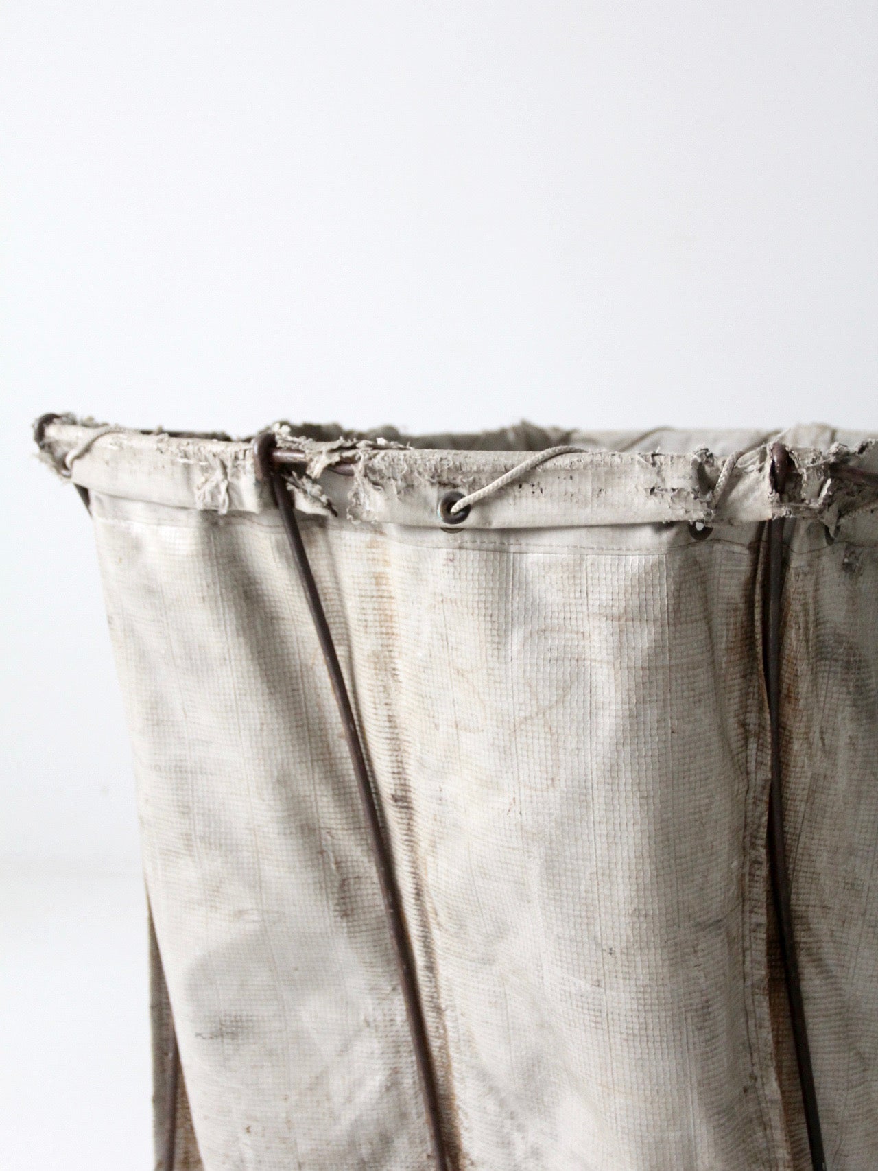 vintage industrial laundry cart