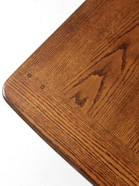 vintage oak coffee table with base shelf