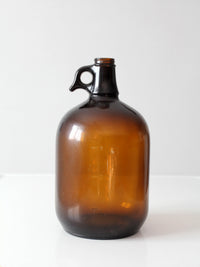 mid-century one-gallon amber glass jug