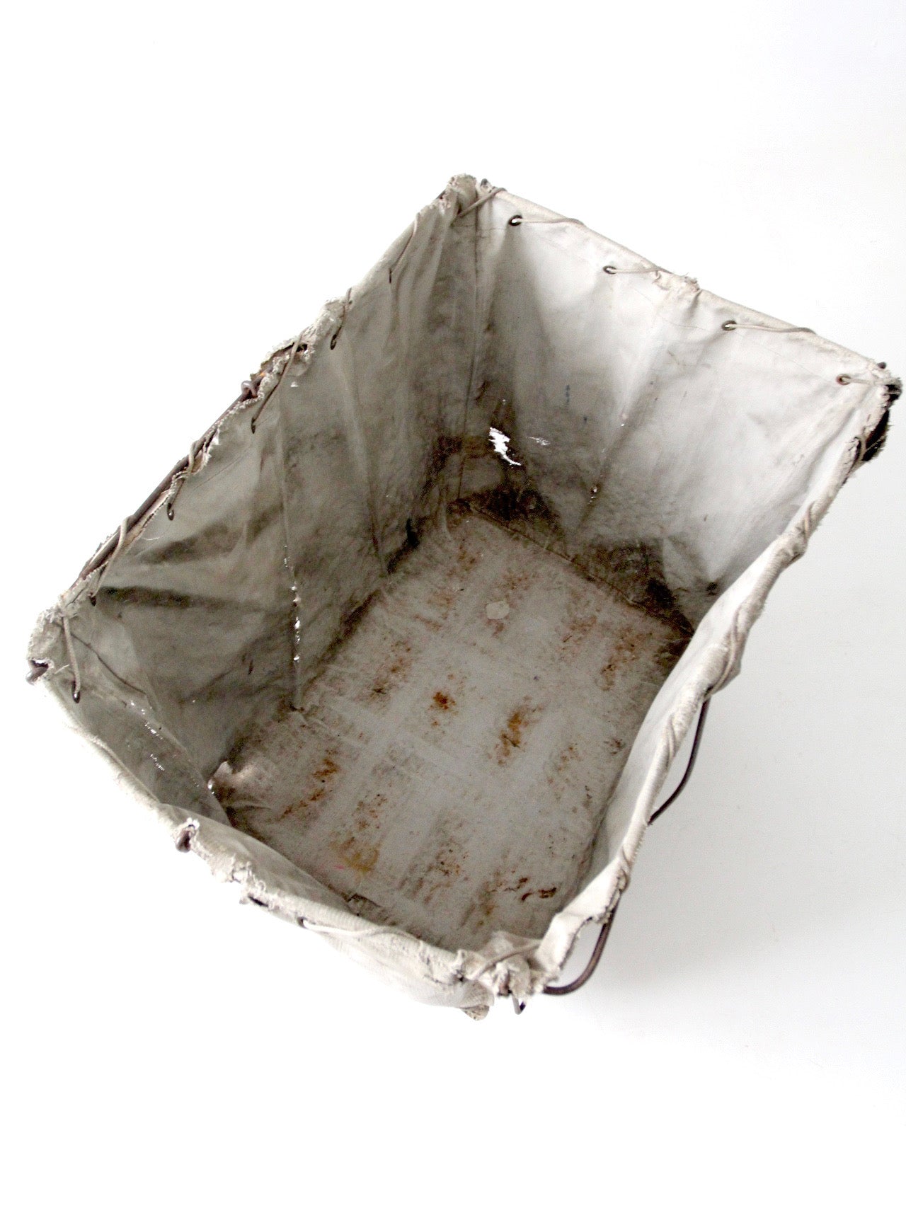 vintage industrial laundry cart