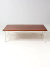 vintage wood and iron coffee table
