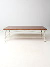 vintage wood and iron coffee table