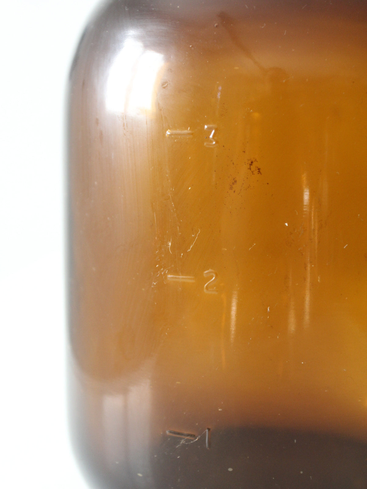 mid-century one-gallon amber glass jug