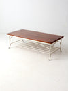 vintage wood and iron coffee table