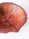 vintage studio pottery leaf bowl