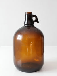 mid-century one-gallon amber glass jug