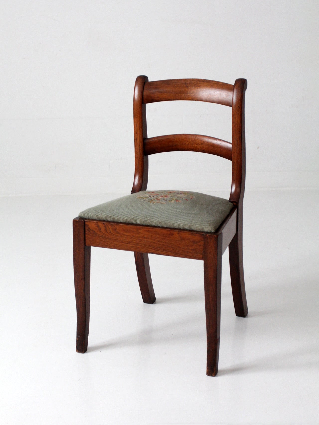 antique French country ladder back chair