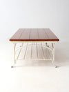 vintage wood and iron coffee table