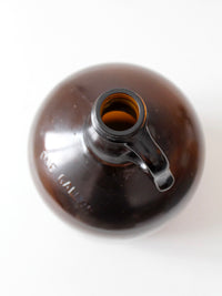 mid-century one-gallon amber glass jug